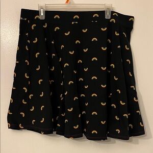 Fun Black Skirt with Rainbow Pattern